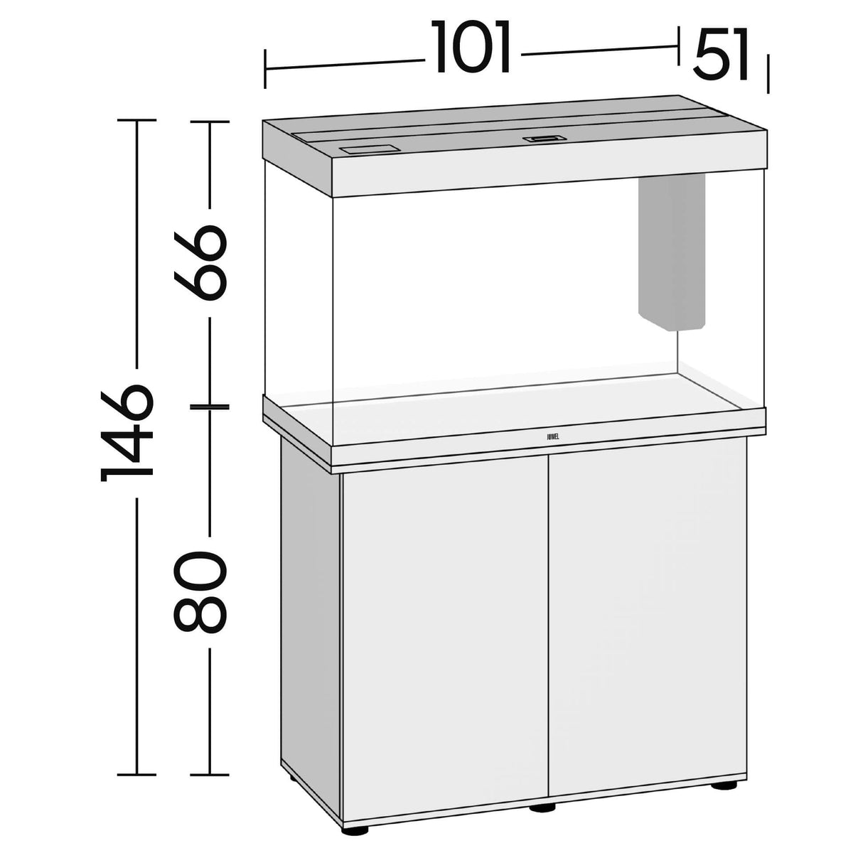 Juwel Rio 290 Cabinet White - In Store Pick Up Only** - Special Order