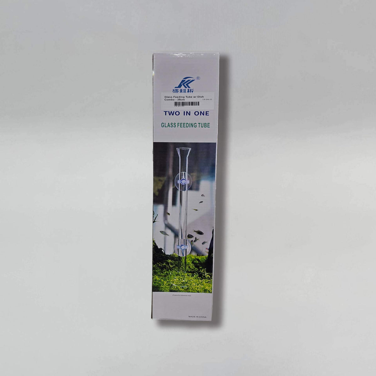 Glass Feeding Tube w/ Dish Combo - 35cm