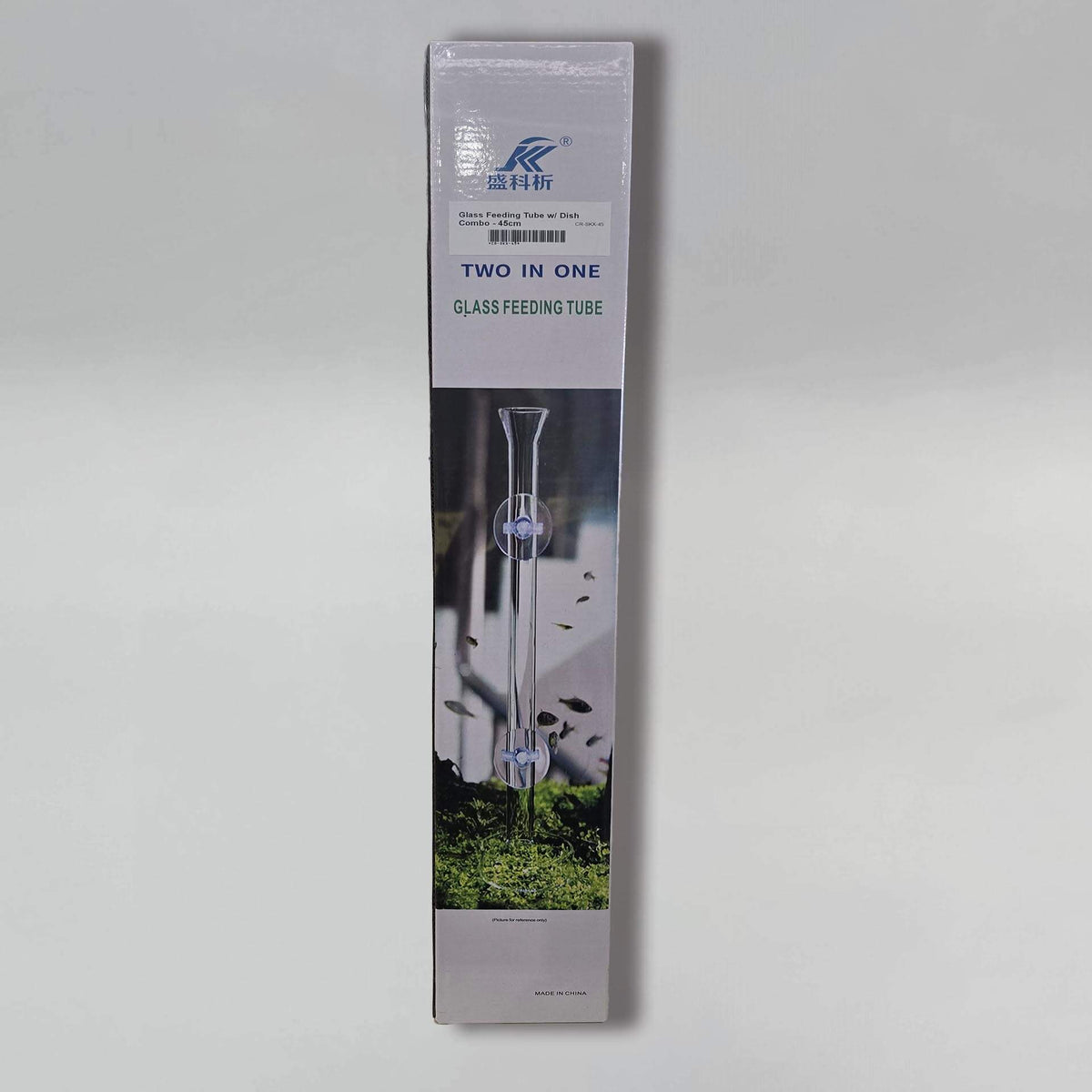 Glass Feeding Tube w/ Dish Combo - 45cm