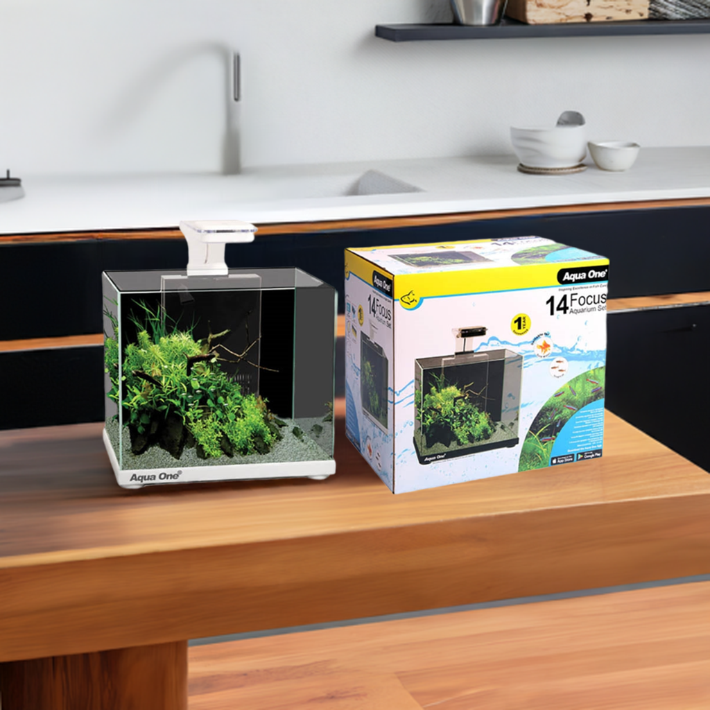 Aqua One Focus 14 White Aquarium with Light and Filter