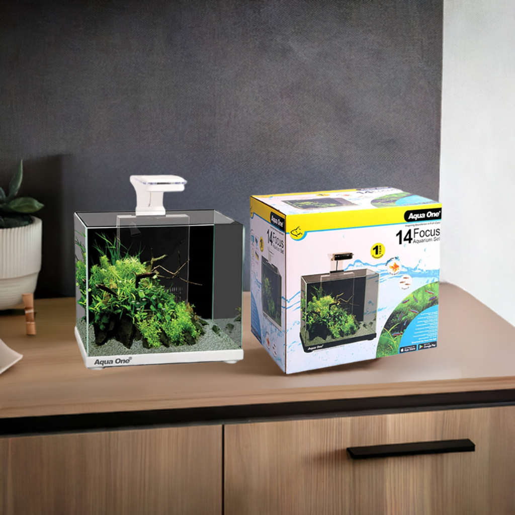 Aqua One Focus 14 White Aquarium with Light and Filter