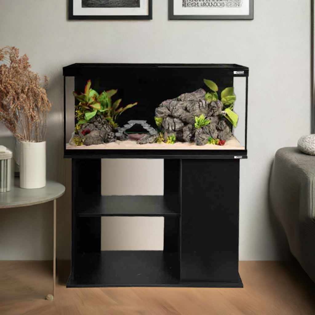 Aqua One Horizon Black Deluxe 130 litre Kit With Stand &amp; Canister Filter - 3ft - In Store Pick Up