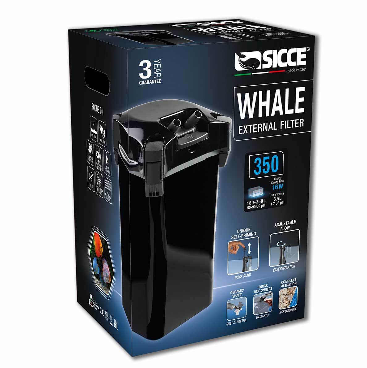 Sicce Whale 350 Canister Filter Black - 1100l/h