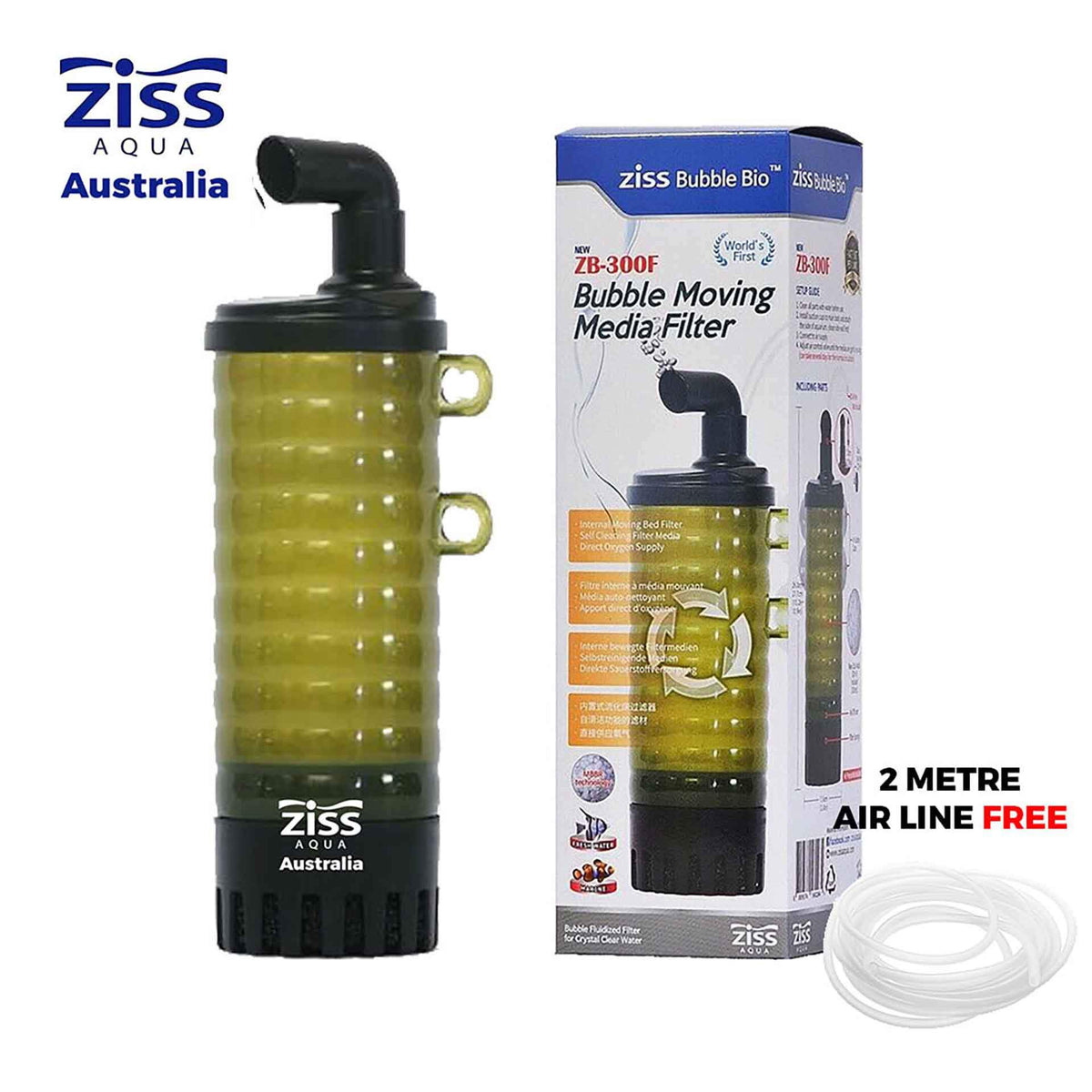 Ziss Aqua Aquarium Fish Bubble Bio Media Filter ZB-300F (Large)**