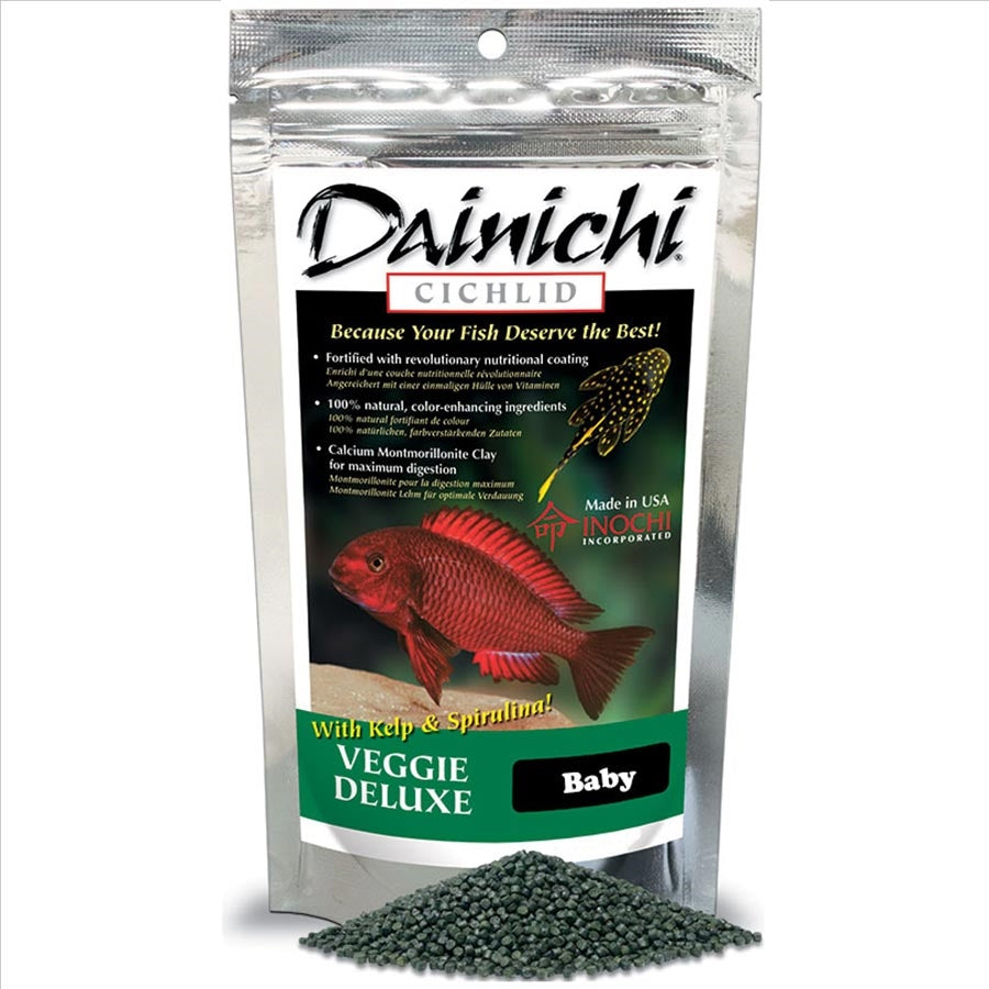 Dainichi Cichlid Veggie Deluxe Sinking Baby Pellet 100g (1mm)