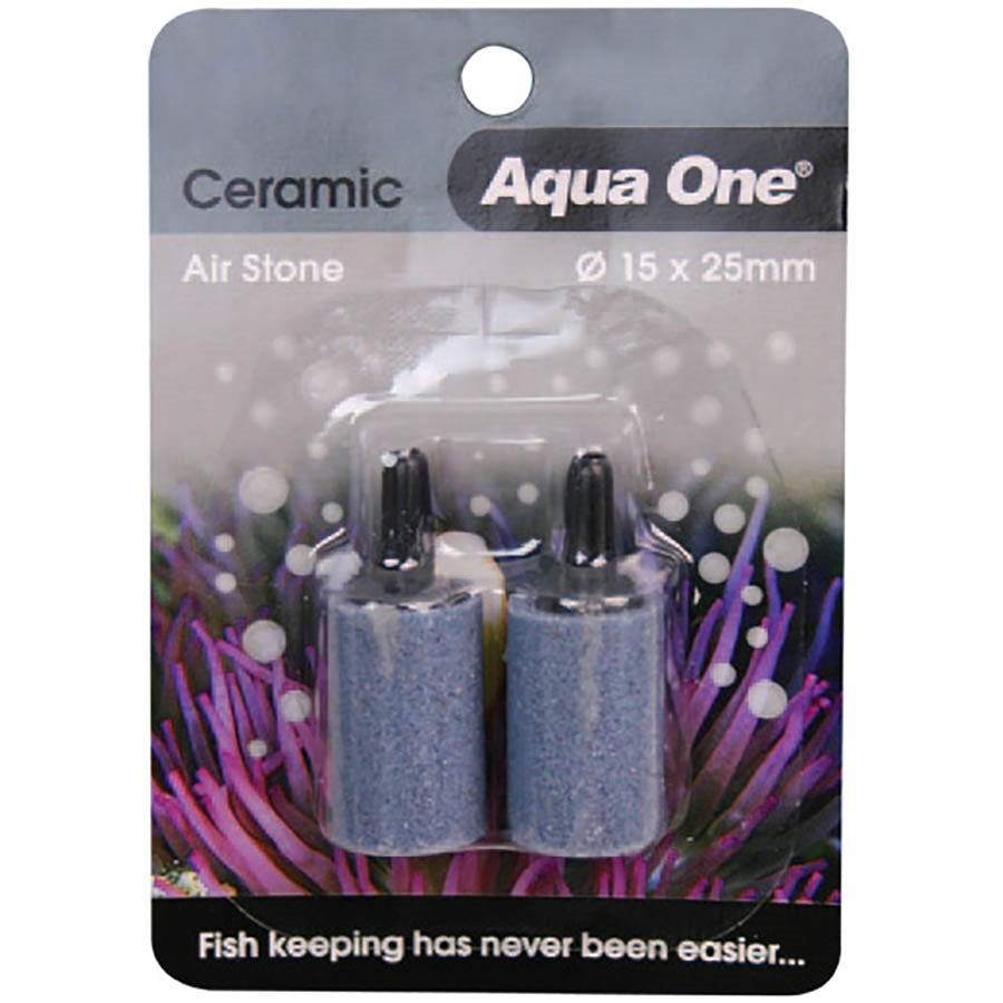 Aqua One 25mm x 15mm Ceramic Air Stone - 2 Pack