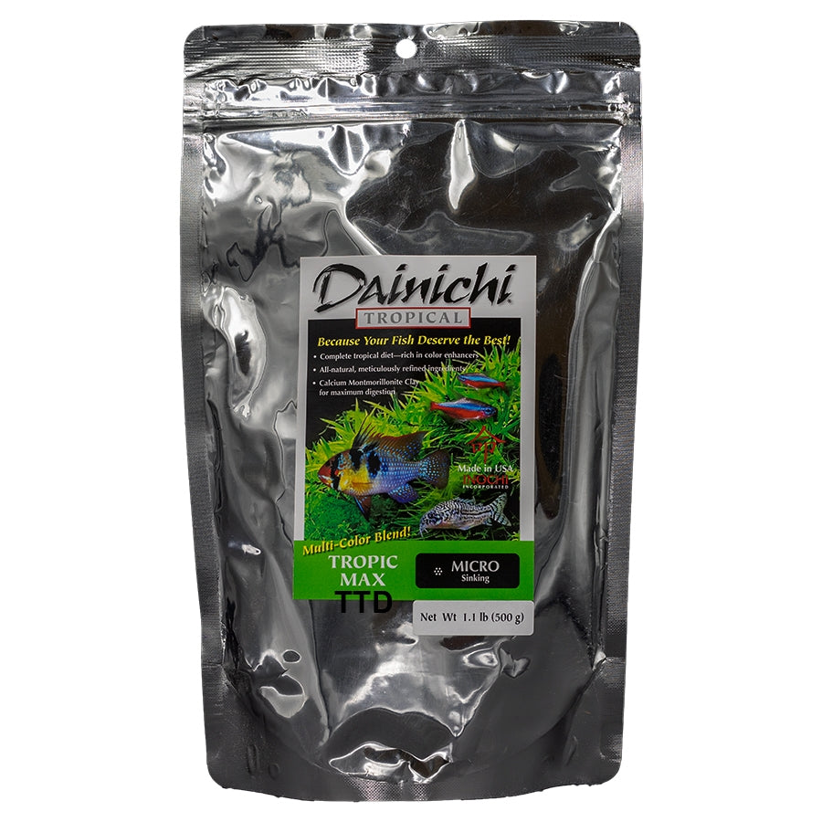 Dainichi Tropic Max 500g Sinking Micro .9mm Tropical Pellet Food