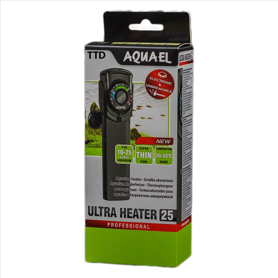 Aquael Professional Ultra Heater 25 Watt Electronic and Unbreakable