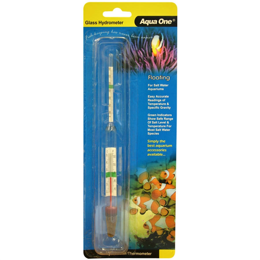 Aqua One Hydrometer with Glass thermometer