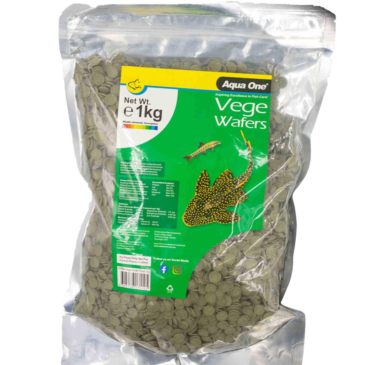 Aqua One Vege Wafer 1kg Food