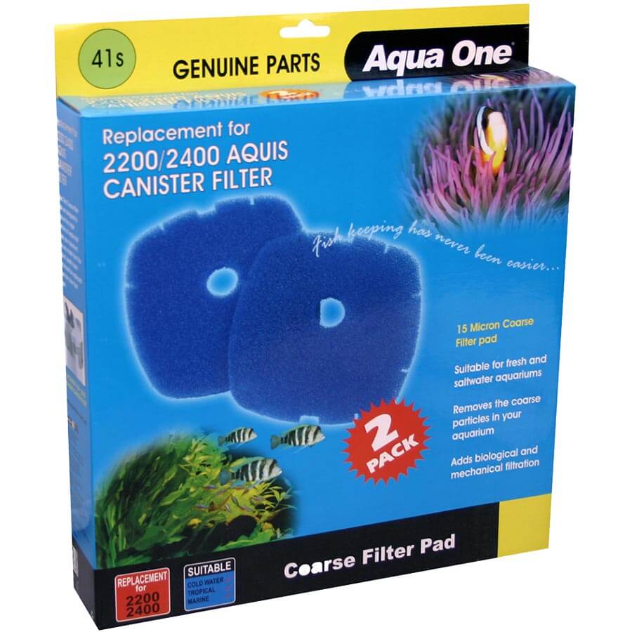 Aqua One Nautilus 2700 Blue Sponge 15ppi 2pk 41S