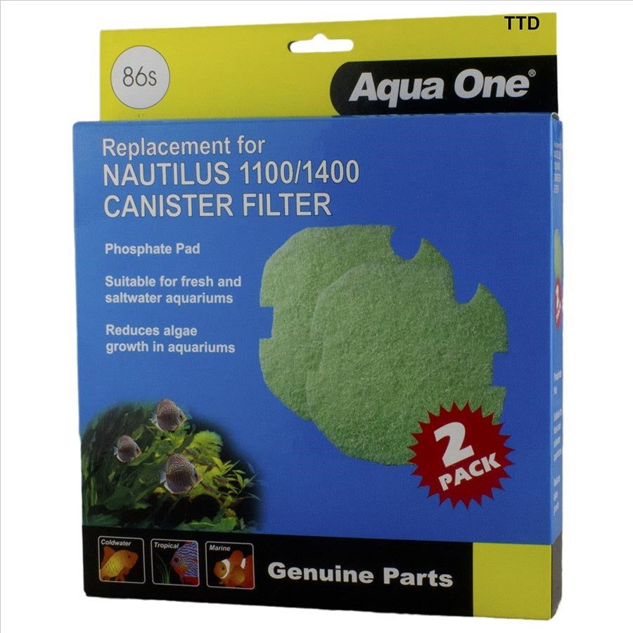 Aqua One Phosphate Sponge 2pk 86s for Nautilus 1100/1400