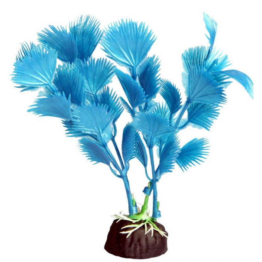 Aqua One Bettascape Betta Fan Blue Palm - 14cm - Artificial Plant