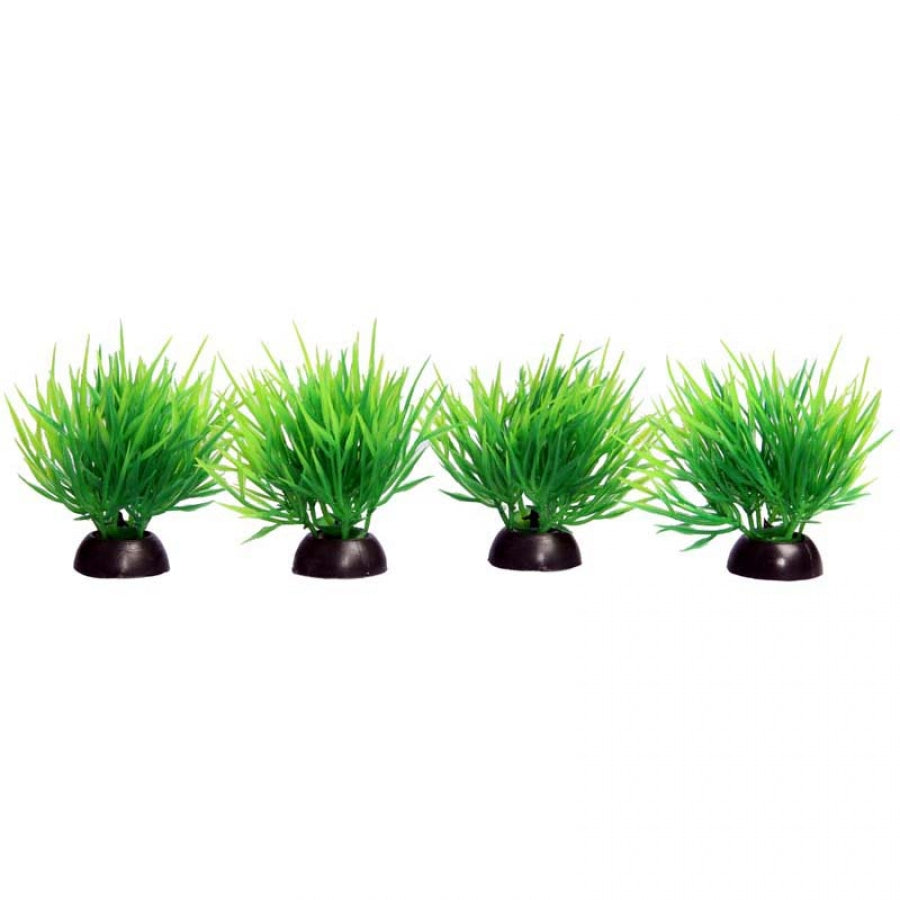 Aqua One Ecoscape Foreground Hair Grass Green Pack of 4 - Artificial Plant