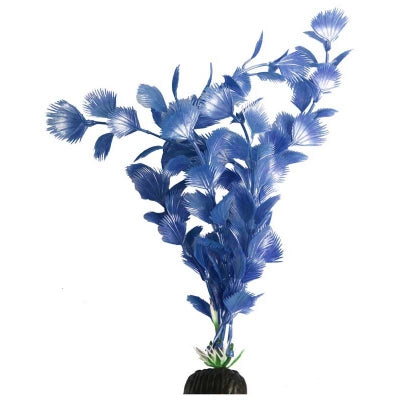 Aqua One Brightscape Medium Fan Palm Blue 20cm - Artificial Plant