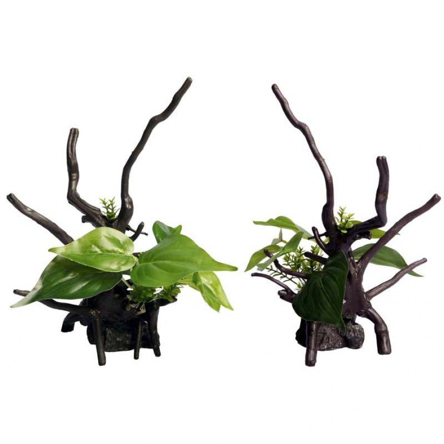 Aqua One Ecoscape Devils Ivy Driftwood Green - Artificial Plant