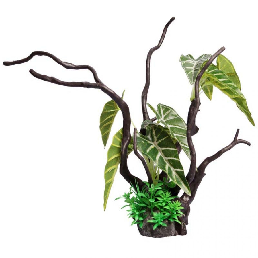 Aqua One Ecoscape Philodendron Driftwood Green - Artificial Plant