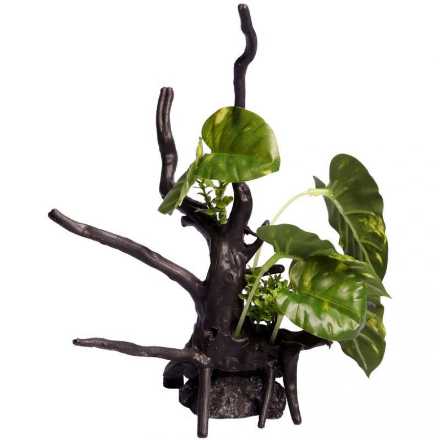 Aqua One Ecoscape Monstera Driftwood Green - Artificial Plant