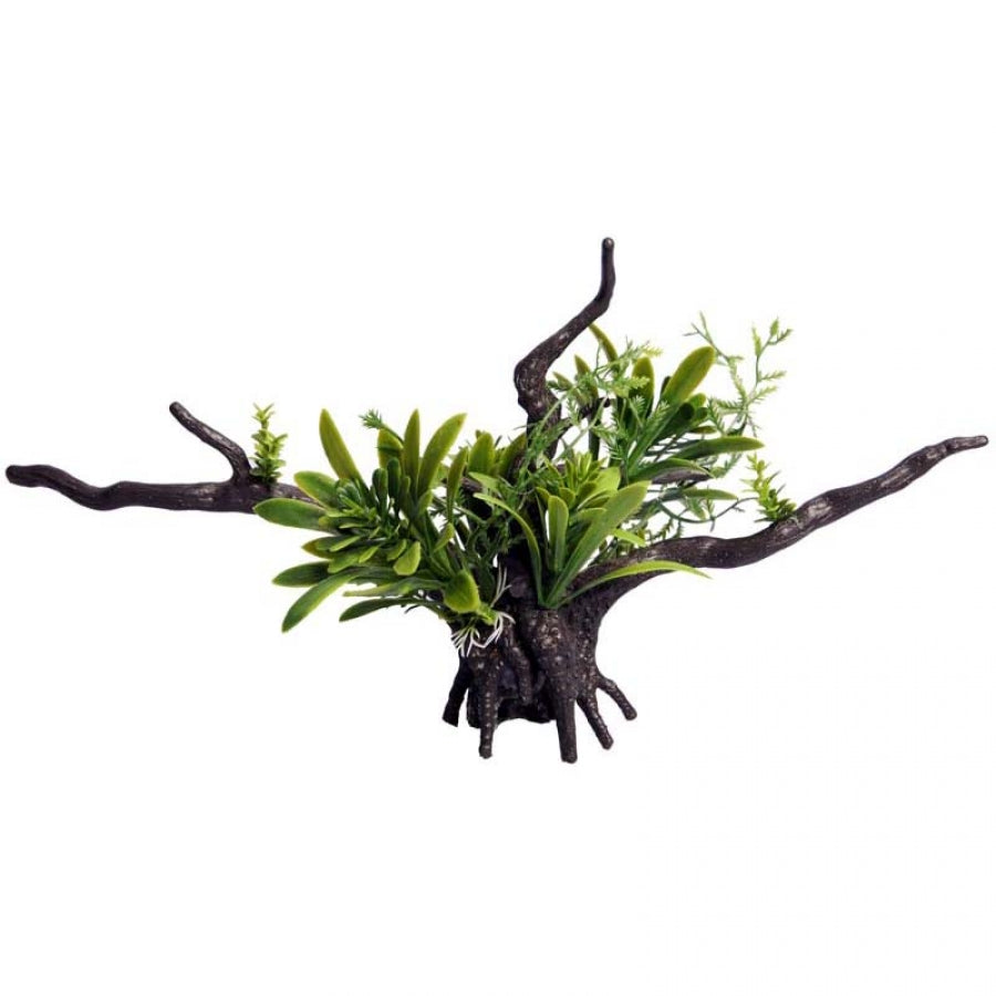 Aqua One Ecoscape Bromealiad Driftwood Green - Artificial Plant