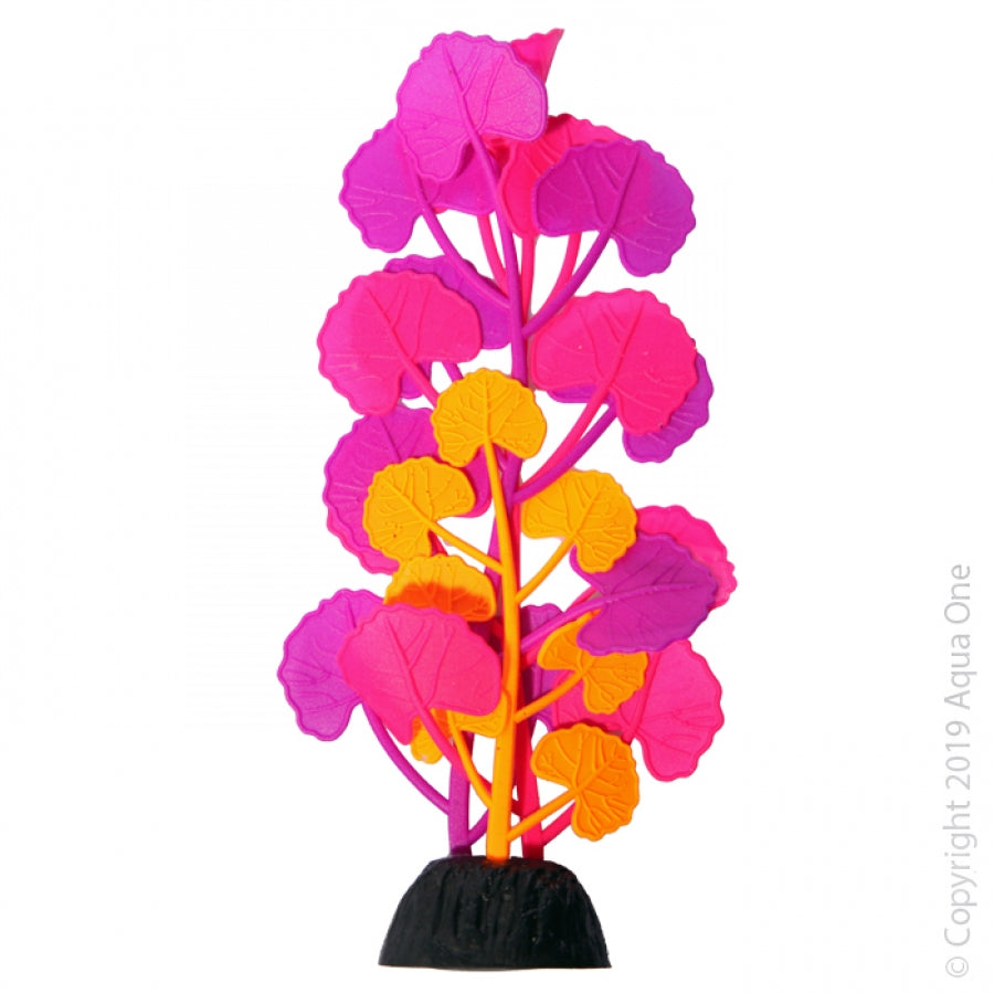 Aqua One Flexiscape Pennywort Purple, Pink and Orange Medium - Artificial Plant