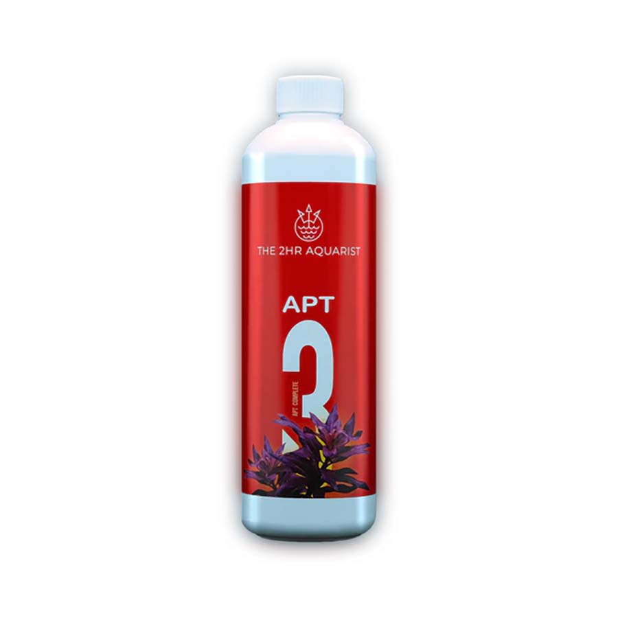 A bottle of 2Hr Aquarist APT Complete 500ml aquatic plant fertilizer.