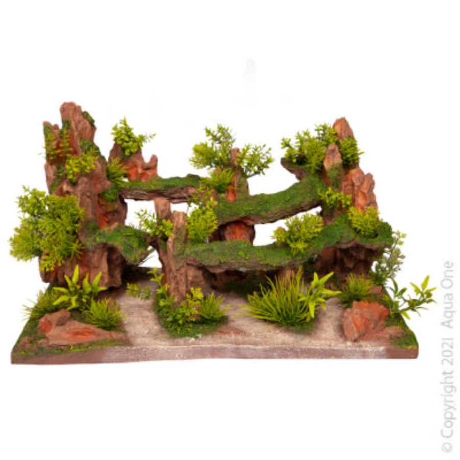 Aqua One Ecoscape Rock Garden X Large - 37.5 X 20.5 X 22.5CM - Artificial Plant