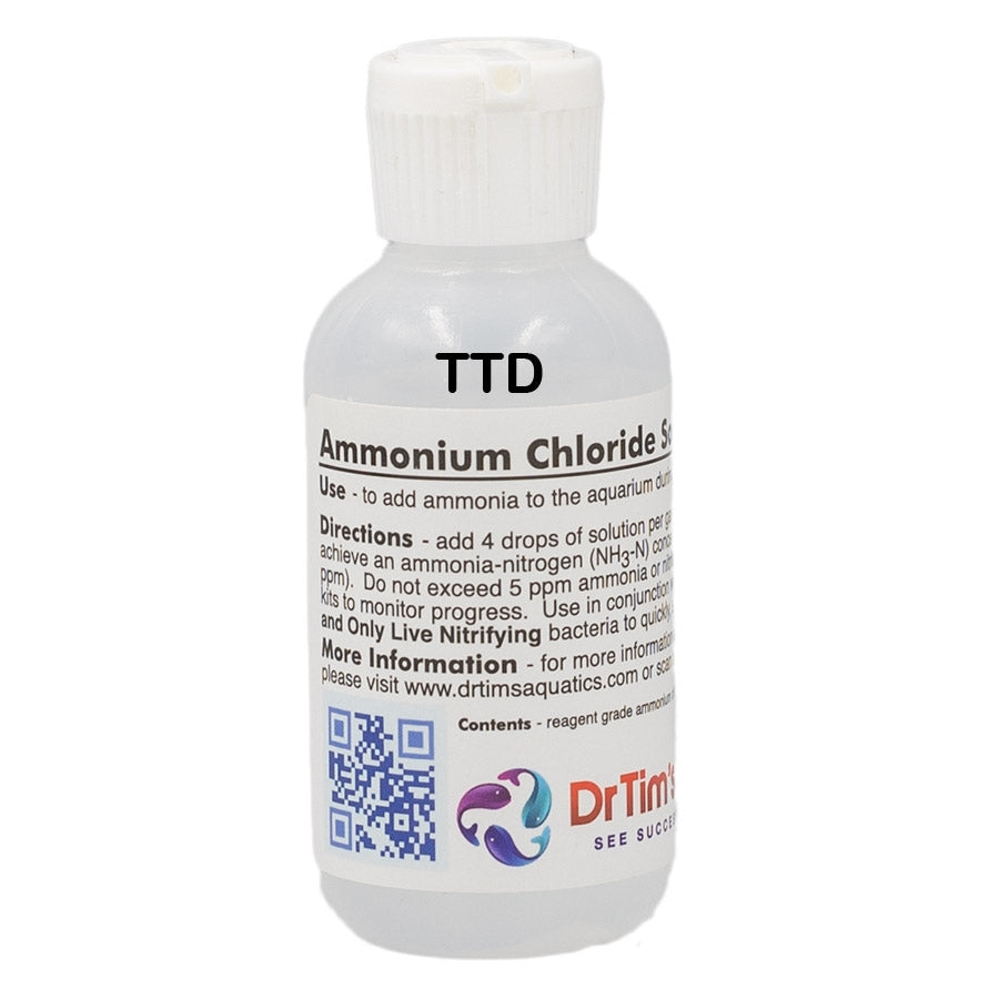 Dr Tims Aquatics 60ml Ammonia Chloride - Aquarium Fishless Cycle