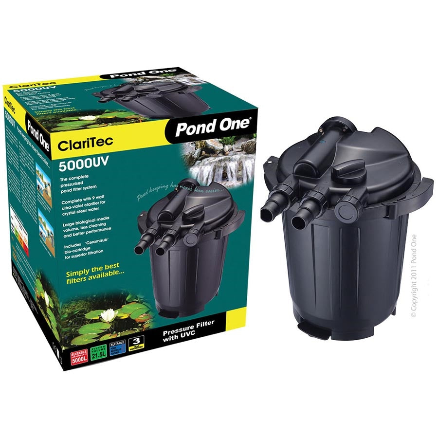 Pond One Claritec 5000UV Pressurised Filter with 9w UVC