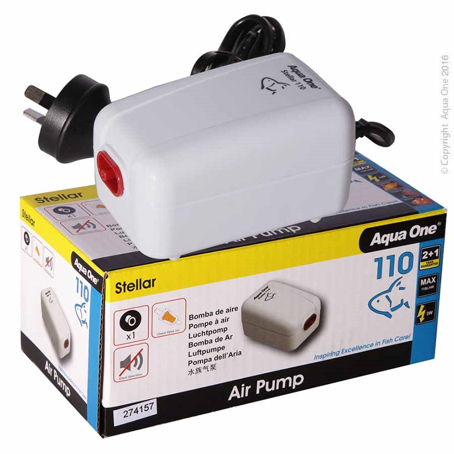 Aqua One Stellar 110 Air Pump 110l/h - Single Outlet