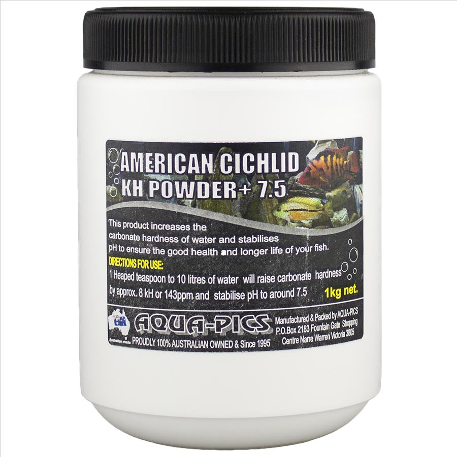 Aqua-Pics American Cichlids KH Powder 7.5 - 1kg - Increases KH stabilises pH