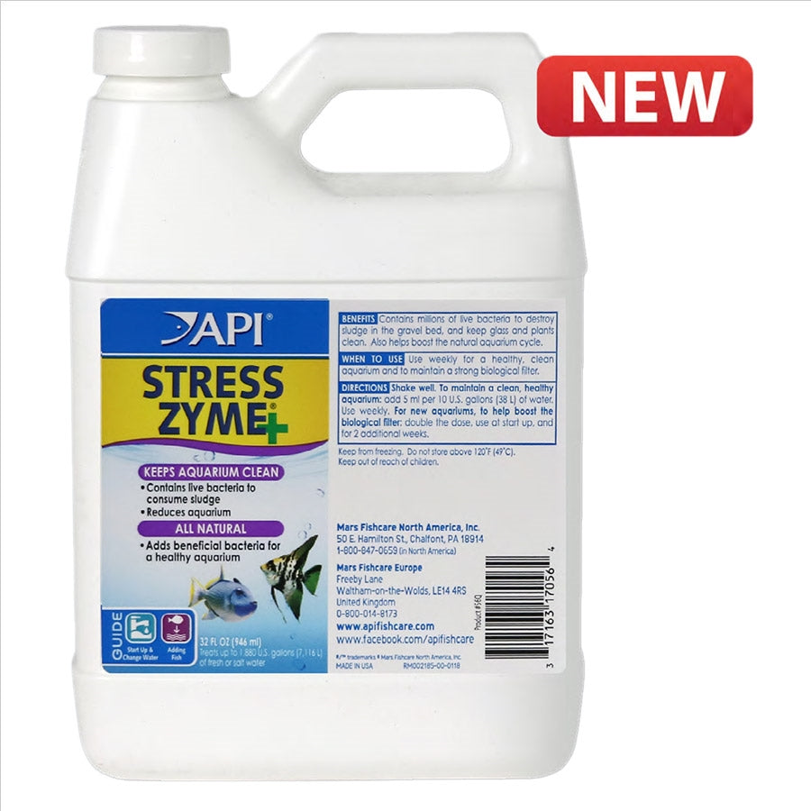 API Stress Zyme 946ml Improves Biological Filtration - Reduces Sludge