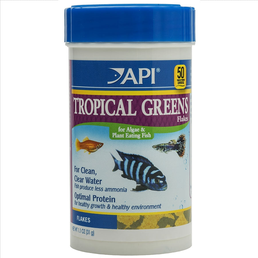 API Tropical Greens Flake Fish Food 31g