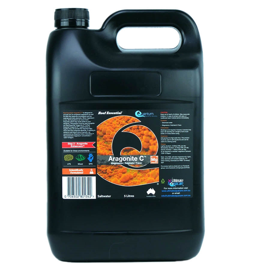 Quantum Reef Essential 5 litres Aragonite C - Magnesium Sulphate and Trace