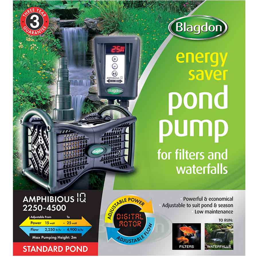 Blagdon Amphibious IQ Pump 4500 - 25w - Controllable Water Pump