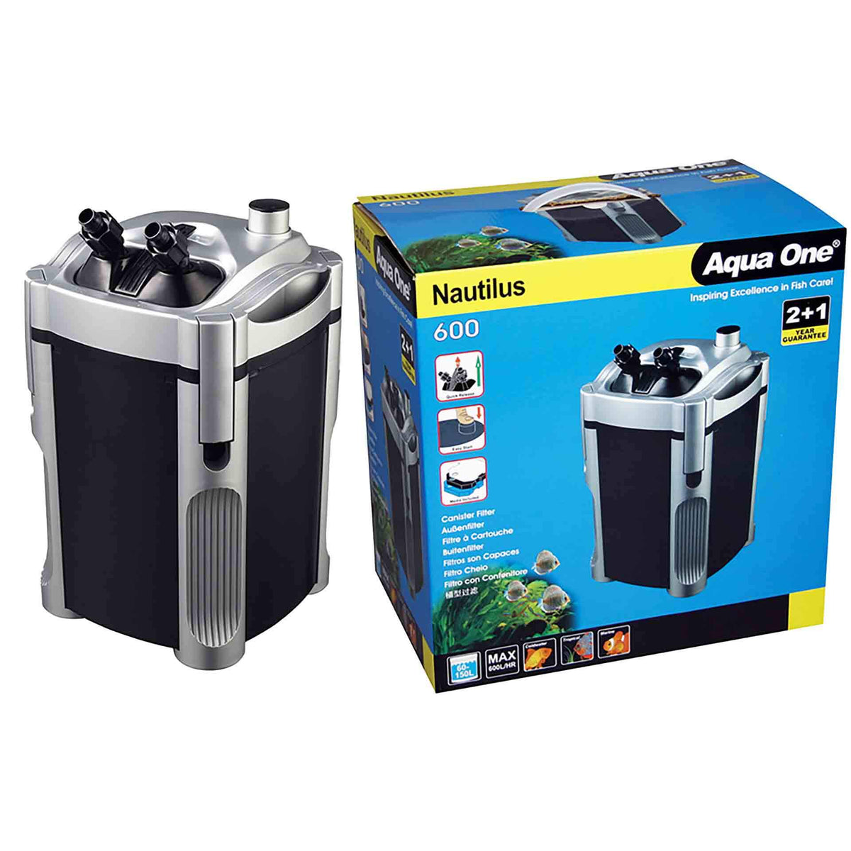 Aqua One Nautilus 600 Canister Filter 600lph