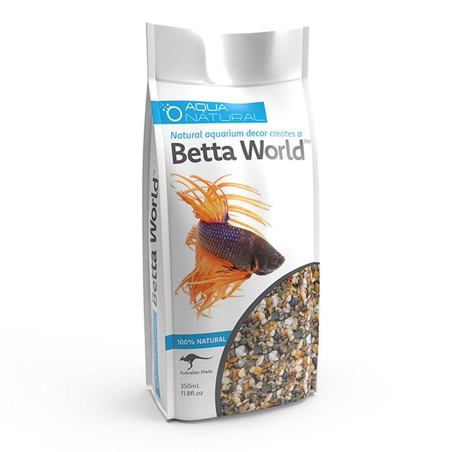 Aqua Natural Betta World Gold Pearl Natural River Gravel 350ml