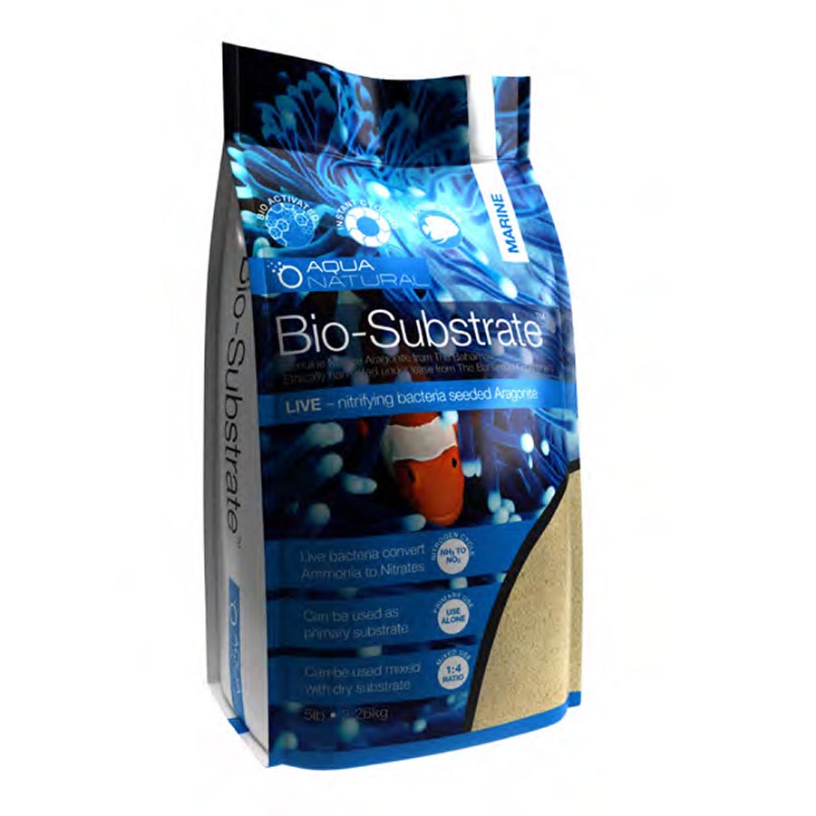Aqua Natural Bio-Substrate Aragonite 2.26kg Sand with Live Nitrifying Bacteria