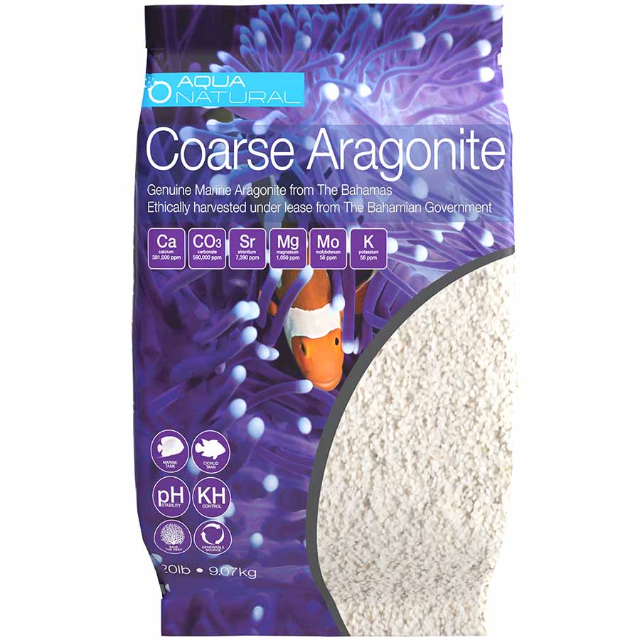 Aqua Natural Coarse Aragonite 9kg Bag **