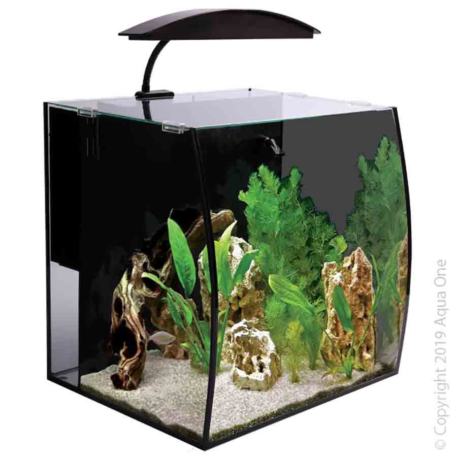 Aqua One Arc 46 Glass Aquarium 46Litres - 40L X 34.5D X 40cm H