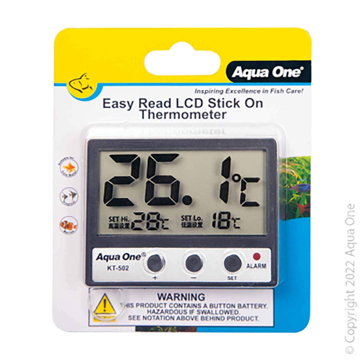 Aqua One Easy Read LCD Stick On Thermometer
