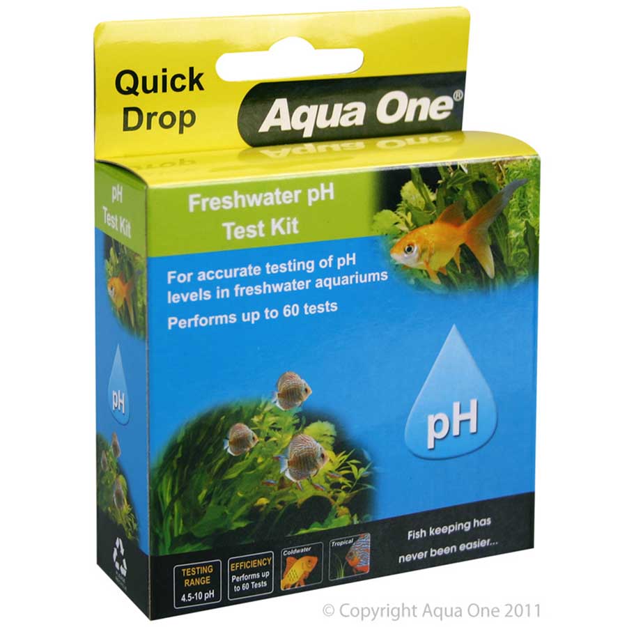 Aqua One QuickDrop PH Freshwater 4.5 To 10 Test Kit Economy