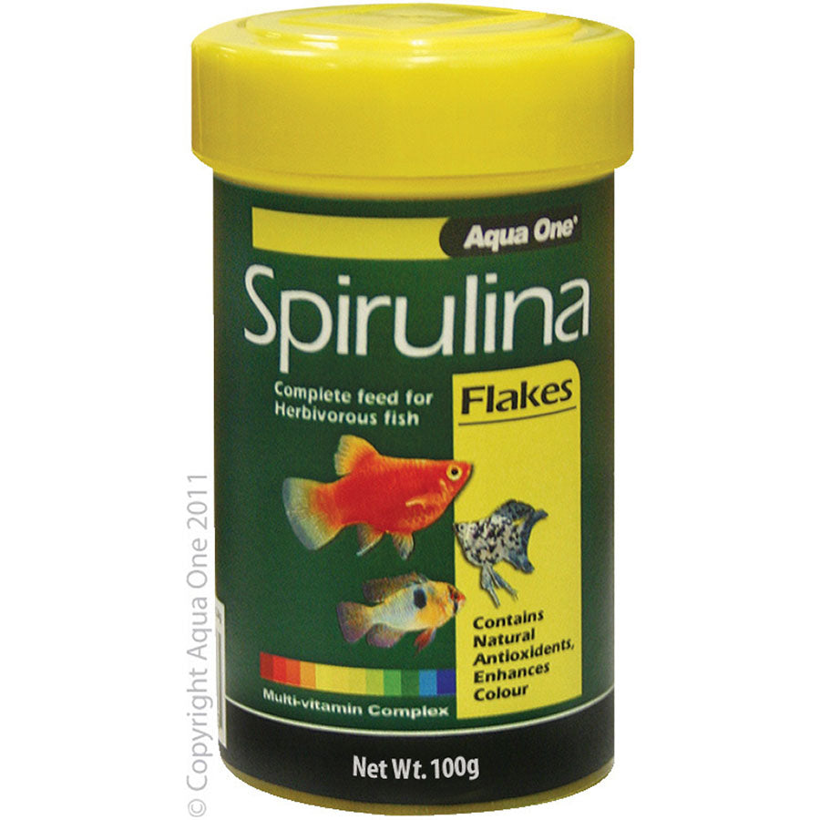 Aqua One Spirulina Flake 100g Fish Food