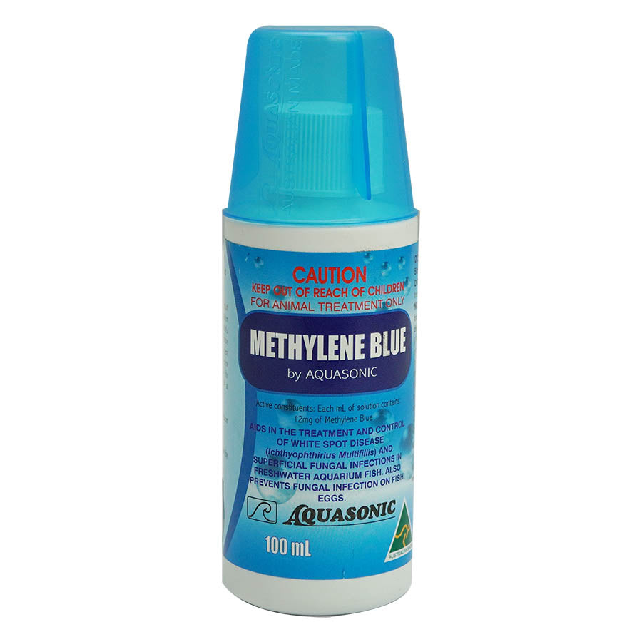 Aquasonic Methylene Blue 100ml - Fungus Treatment - Australian Made