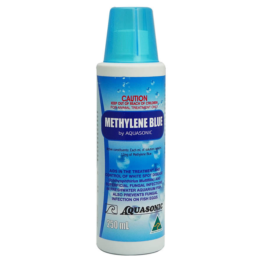 Aquasonic Methylene Blue 250ml - Fungus Treatment - Australian Made