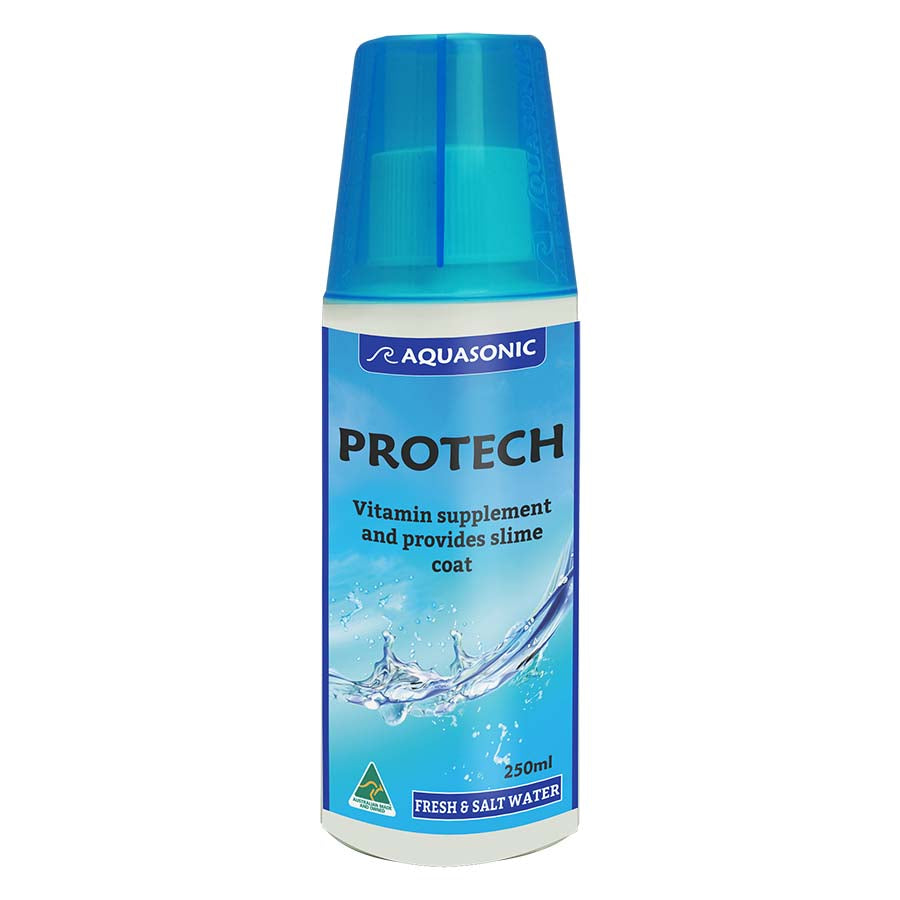 Aquasonic Protech 250ml - Helps Slime Coat Contains Vitamins - Australian Made
