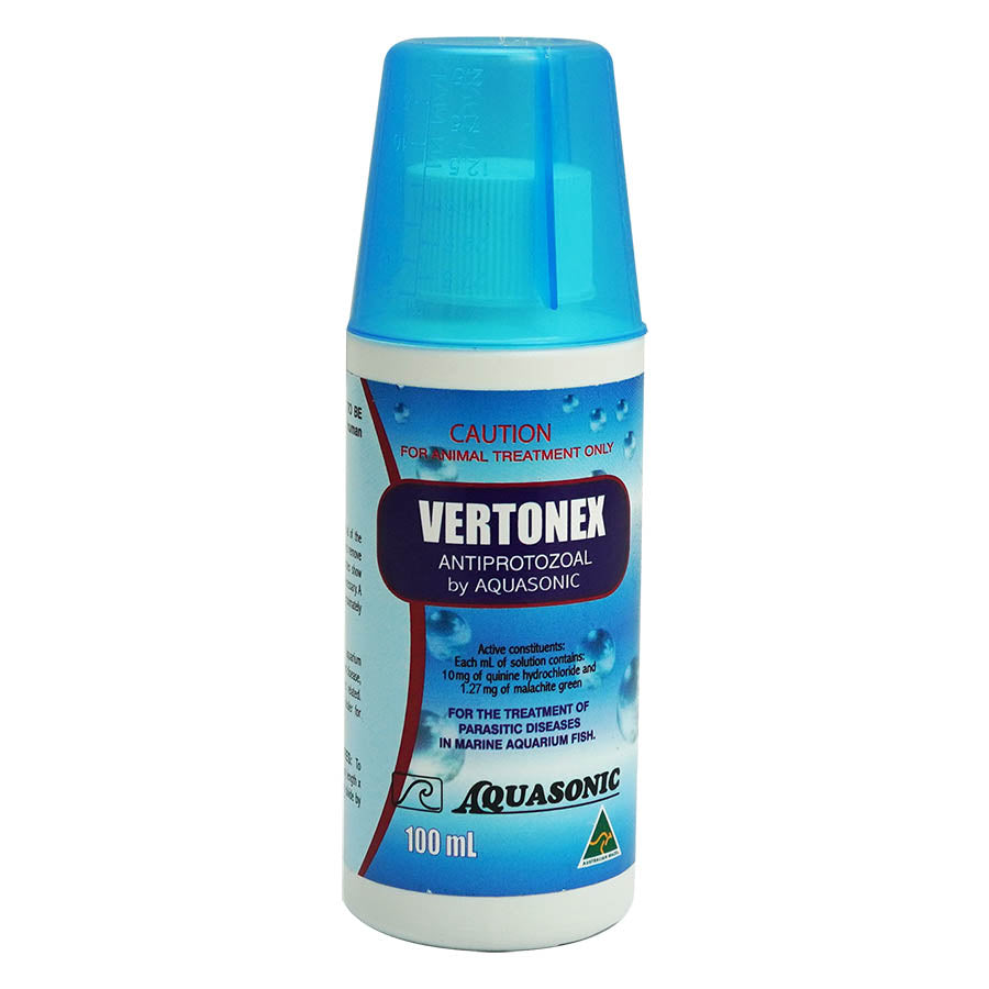 Aquasonic Vertonex 100ml - White Spot Treatment for Marine Fish - Australian Made