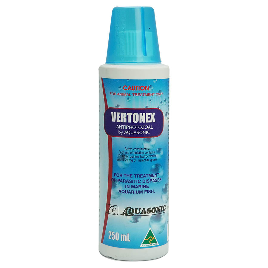 Aquasonic Vertonex 250ml - White Spot Treatment for Marine Fish - Australian Made