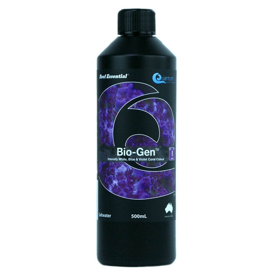 Quantum Reef Essential 500ml Bio-Gen - Intensify White, Blue and Violet Coral Colour