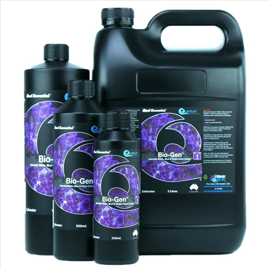 Quantum Reef Essential 500ml Bio-Gen - Intensify White, Blue and Violet Coral Colour