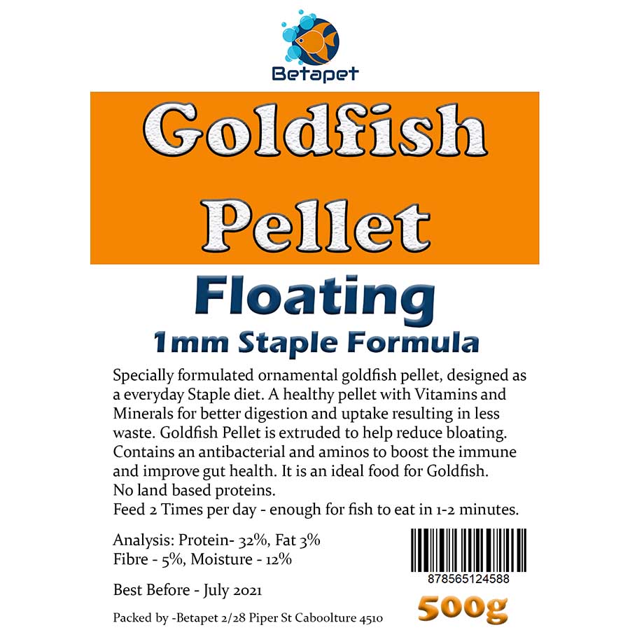 Betapet Goldfish Pellet 500g (1mm Size Floating Pellet)